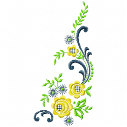 Flowers And Tree Embroidery Design 2 Flowers And Tree Embroidery Design 2
